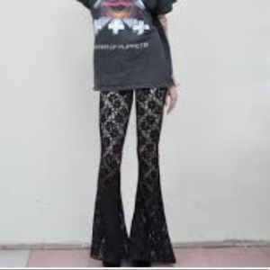 BONA DRAG With hearts in my eyes lace bellbottoms